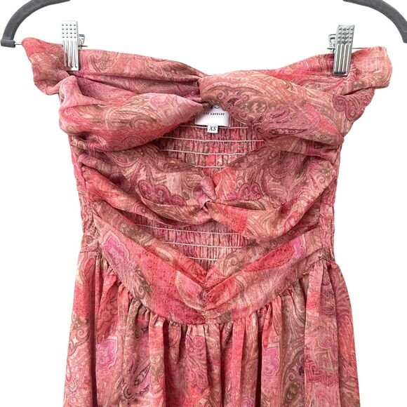 MISA LOS ANGELES Arianne Chiffon Sleeveless Midi Dress Pink XS - Picture 5 of 6